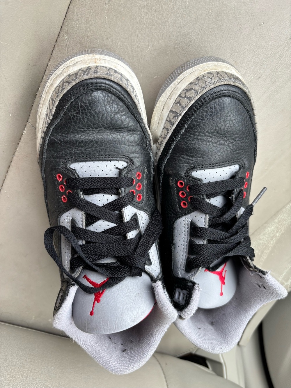 Air Jordan Kids Black, Gray & Red Retro-Style Sneakers